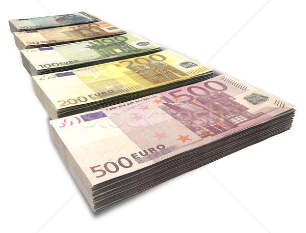 Euro Notes Collection Perspective Stock photo © albund