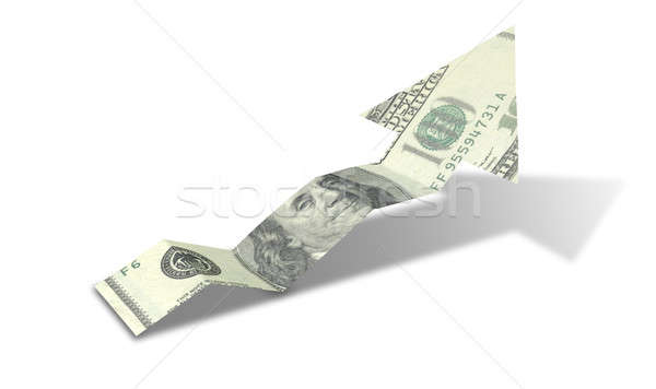 Dolar bancă nota tendinta săgeată grafic Imagine de stoc © albund