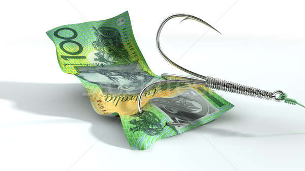 Australisch dollar bankbiljet haak afbeelding tonen Stockfoto © albund