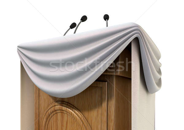 Press Conference Podium With Draping Stock photo © albund