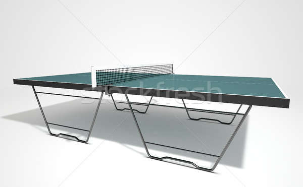 Tenis stołowy tabeli 3d odizolowany biały studio Zdjęcia stock © albund