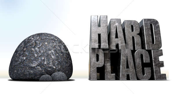 Caught Between A Rock And A Hard Place Stock photo © albund