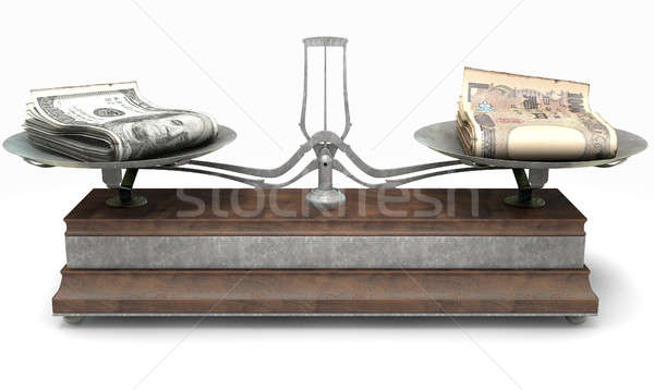 Equilibrio scala confronto vecchio metal legno Foto d'archivio © albund