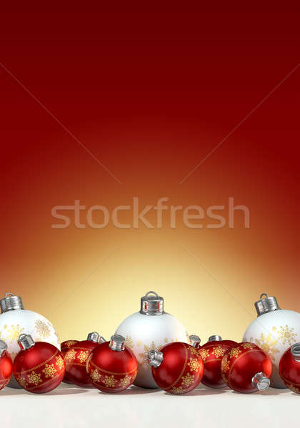 Mat witte Rood christmas collectie Stockfoto © albund
