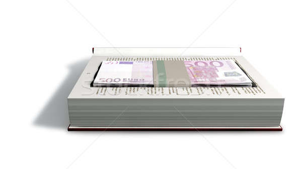 Concealed Euros In A Book Front Stock photo © albund