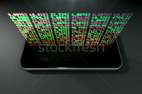 Voorraad app algemeen smartphone hologram Stockfoto © albund