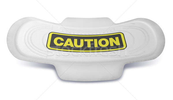 Sanitary Pad Caution Sign Front Stock photo © albund