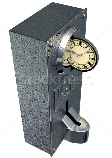 Czas to pieniądz vintage monety metal Zdjęcia stock © albund
