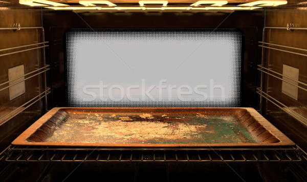 Inside The oven Stock photo © albund