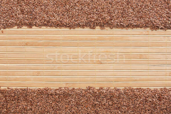 flax seed  on a   bamboo mat Stock photo © alekleks