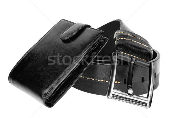 Mens wallet and  belt  Stock photo © alekleks