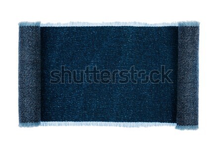 Denim frame folded in the form of manuscripts, on a white background Stock photo © alekleks