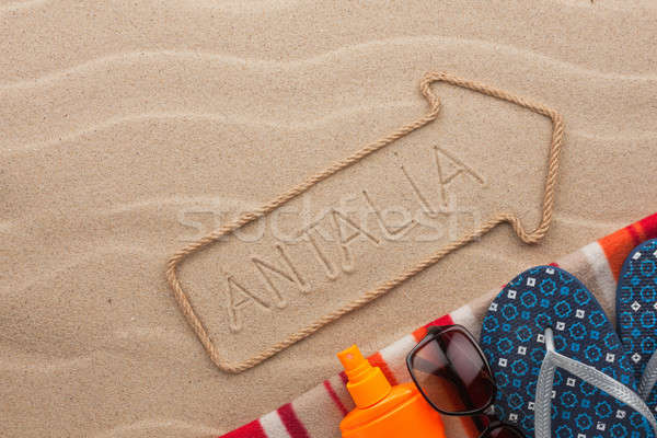 Spiaggia accessori sabbia party mare bellezza Foto d'archivio © alekleks