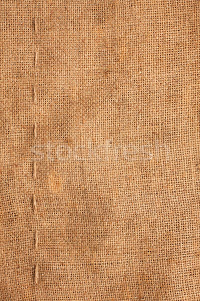 Stock photo: Line, guy-sutures on  Burlap ,sacking