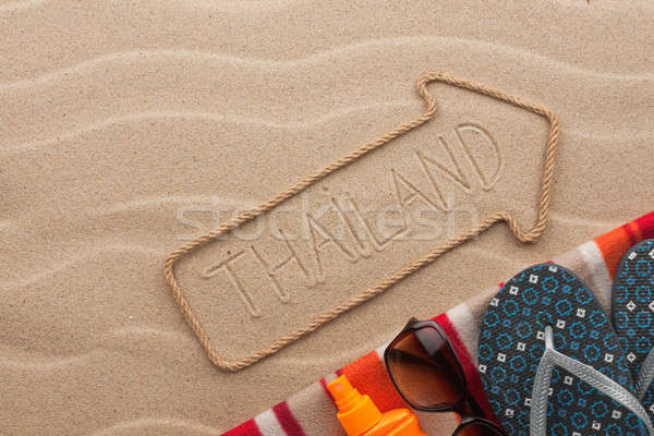 Таиланд пляж песок вечеринка морем Сток-фото © alekleks