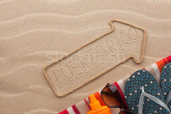 Puerto Rico plajă nisip petrecere mare Imagine de stoc © alekleks