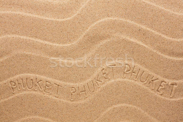 プーケット 碑文 波状の 砂 ビーチ テクスチャ ストックフォト © alekleks