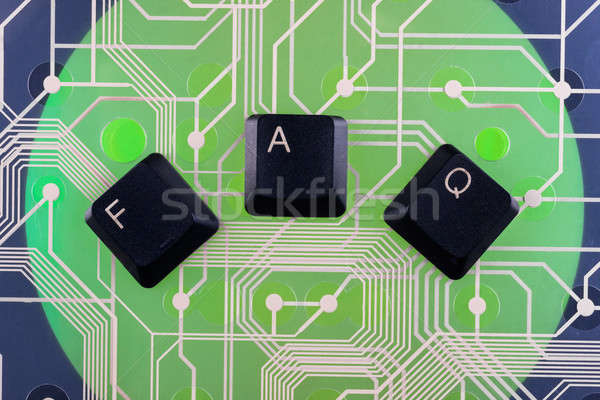 Keyboard keys laid out the word  FAQ  Stock photo © alekleks