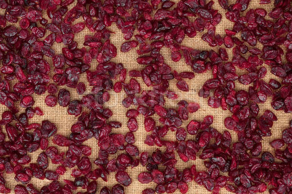 Background cranberries lying on sackcloth Stock photo © alekleks
