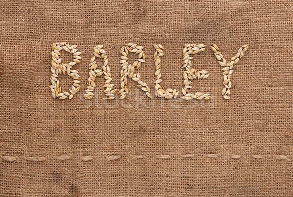 Barley word written on sackcloth Stock photo © alekleks