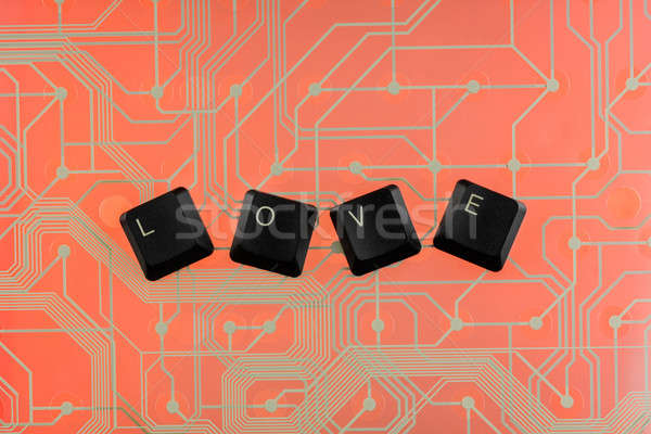 Keyboard keys laid out the word  love  Stock photo © alekleks