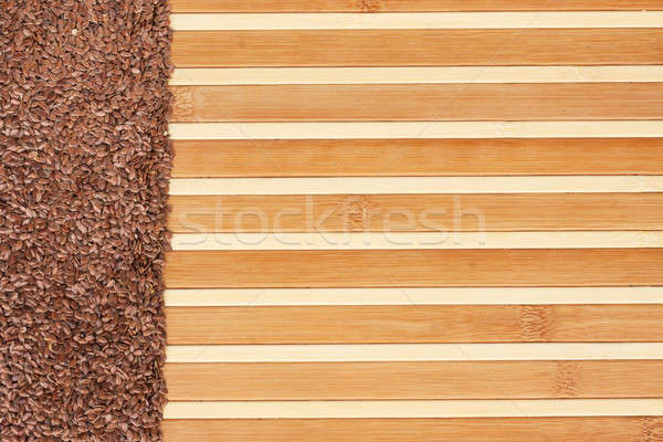 Flax seed  on a light  bamboo mat Stock photo © alekleks