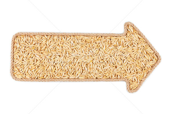 Arrow made of rope with oats Stock photo © alekleks