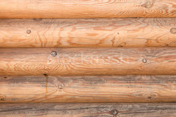 Closeup texture of the walls made of logs in the sunlight through the clouds Stock photo © alekleks
