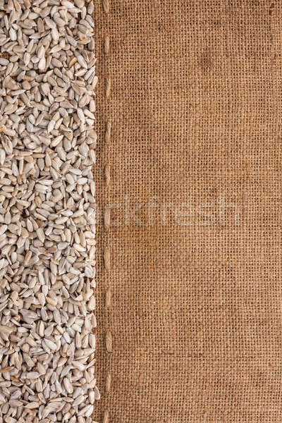 sunflower seeds were lying on sackcloth Stock photo © alekleks
