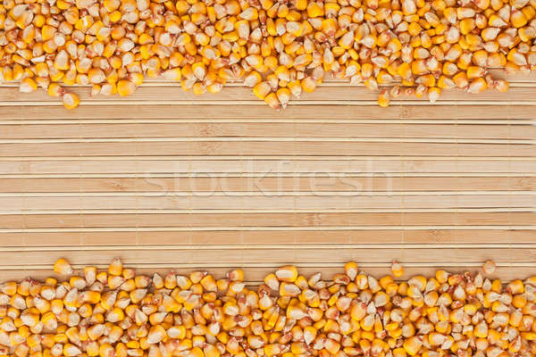 Corn on a bamboo mat Stock photo © alekleks