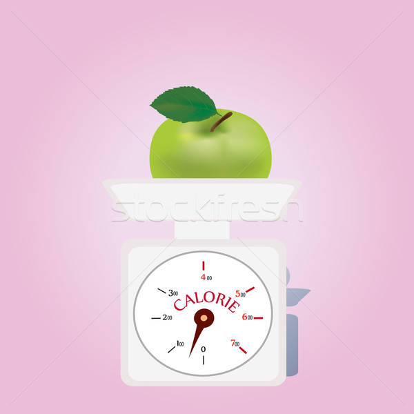 Vector of a Weighing Machine with Low Calories Stock photo © Aleksa_D