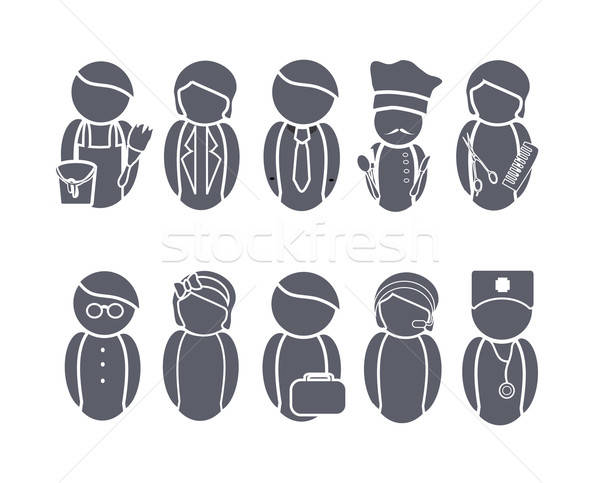 Big Set of Profession Web Icons. Occupations Collection Stock photo © Aleksa_D