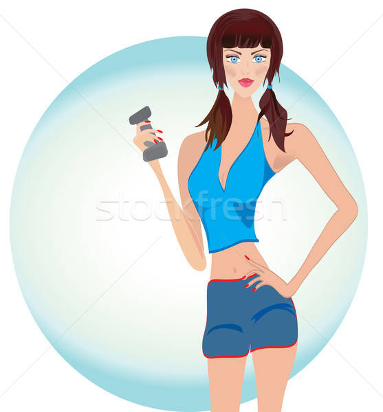 Woman with Dumbbells 
 Stock photo © Aleksa_D