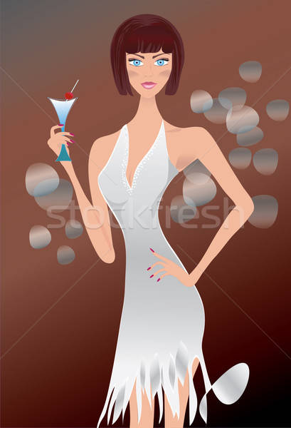 Woman with Martini Cocktail  in a Bar Stock photo © Aleksa_D