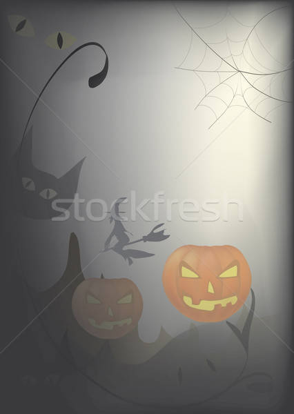Halloween dag viering vector kaart pompoen Stockfoto © Aleksa_D