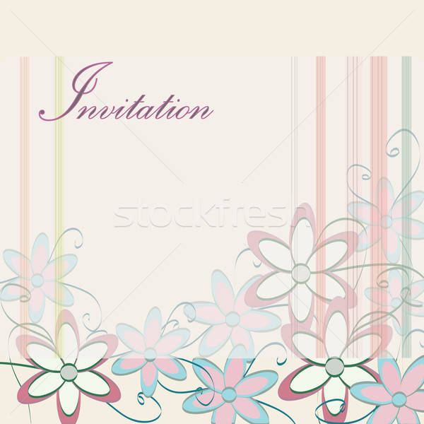 Wedding Invitation Template. Party Card Design with  Stock photo © Aleksa_D