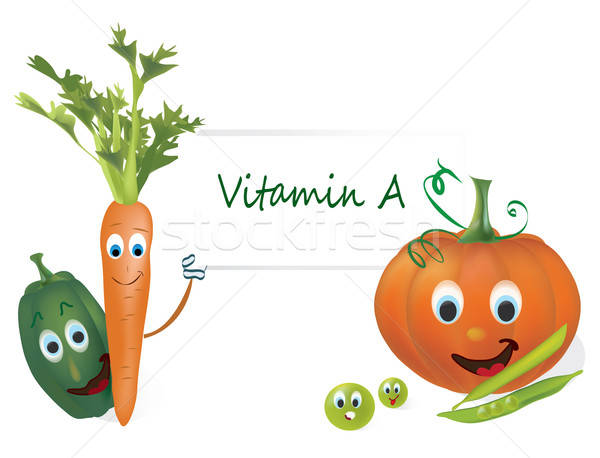 Vitamine groenten illustratie collectie paprika pompoen Stockfoto © Aleksa_D