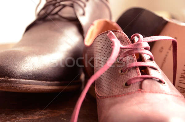 Beautiful woman and man shoes Stock photo © Aleksa_D