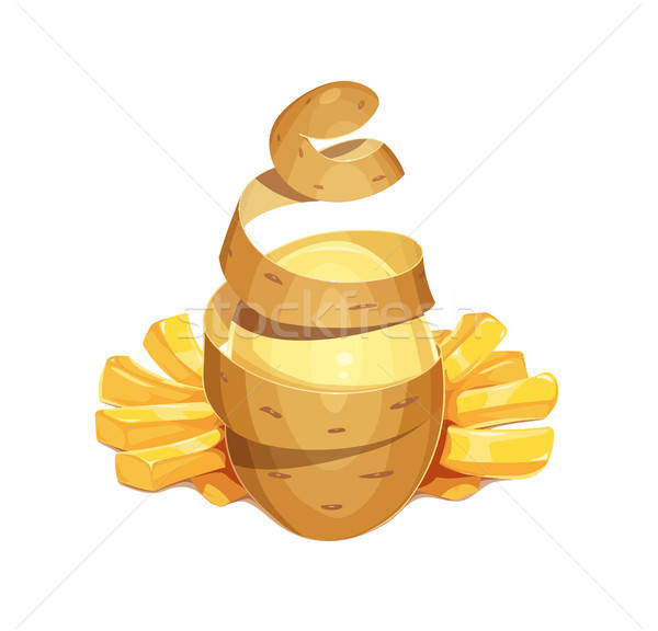 Potato vegetable and French friess. Stock photo © Aleksangel