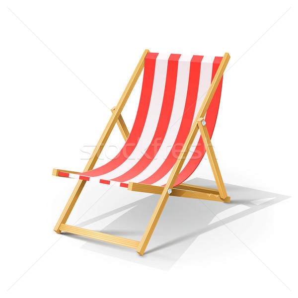 wooden beach chaise longue Stock photo © Aleksangel