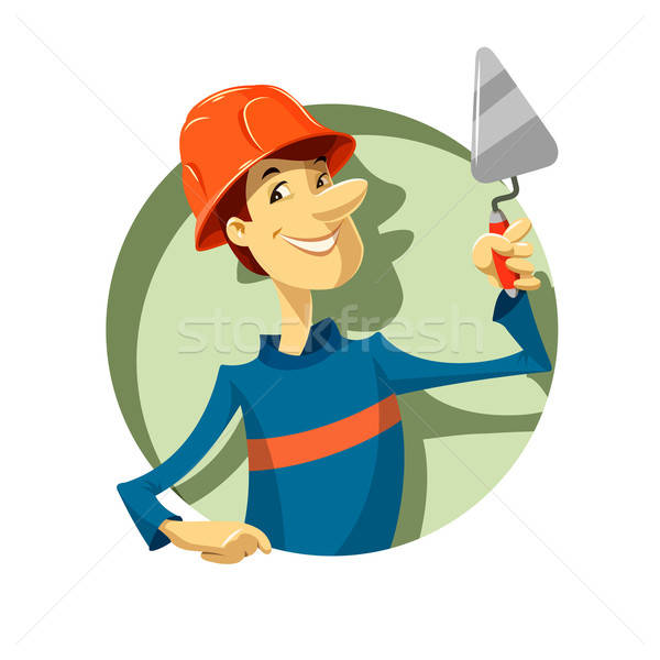 builder with trowel Stock photo © Aleksangel