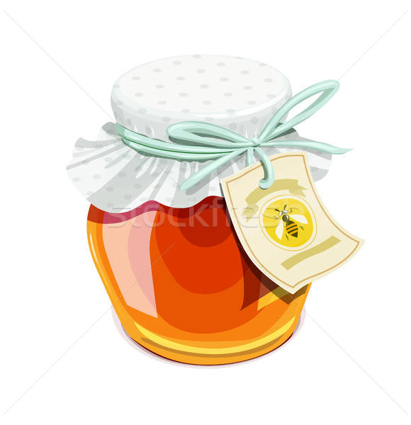 Honey jar. Vintage style. Stock photo © Aleksangel