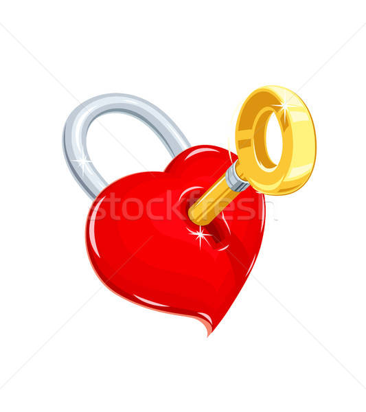 Heart and key. Symbol love for saint Valentines day ...