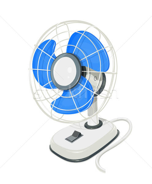 Desk air electric fan with button. Stock photo © Aleksangel
