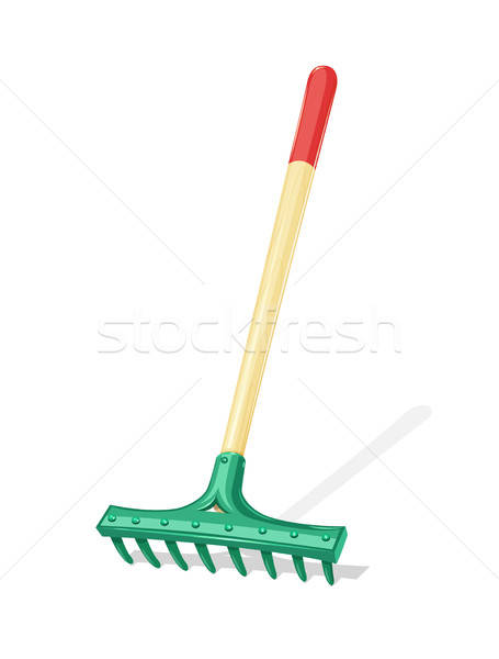 Garden rake. Agriculture tool. Stock photo © Aleksangel