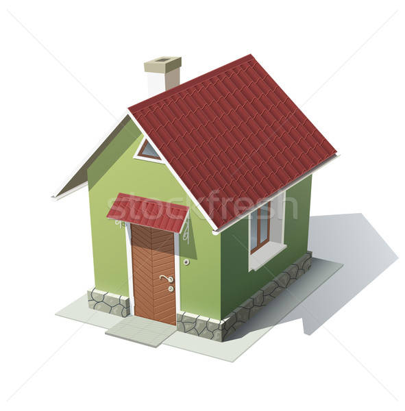 green house with red roof Stock photo © Aleksangel