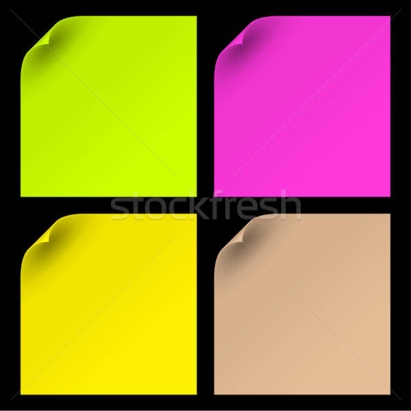 colorful sheets of paper with curled corners Stock photo © alekup