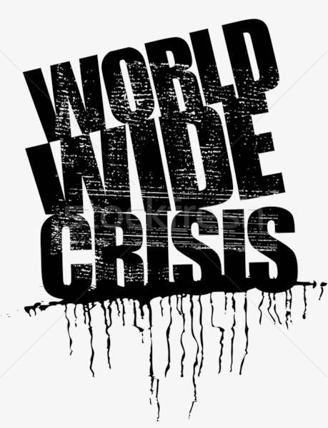 Welt breite Krise Schlagzeile Business Geld Stock foto © alekup