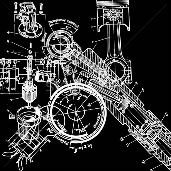 Foto stock: Técnica · dibujo · papel · textura · construcción · trabajo