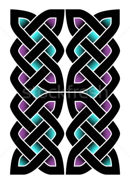 Celtic knoop donkere patroon tattoo tegel Stockfoto © alekup